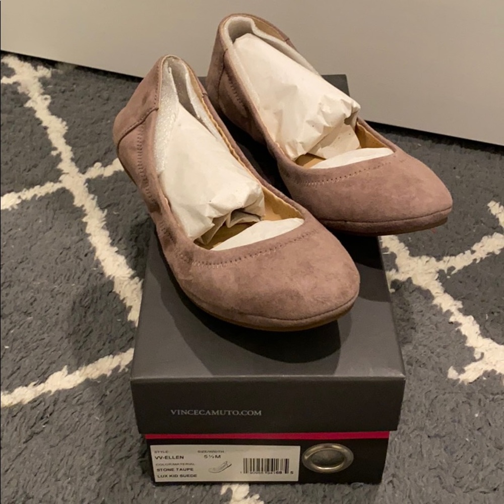 Taupe Suede Flats